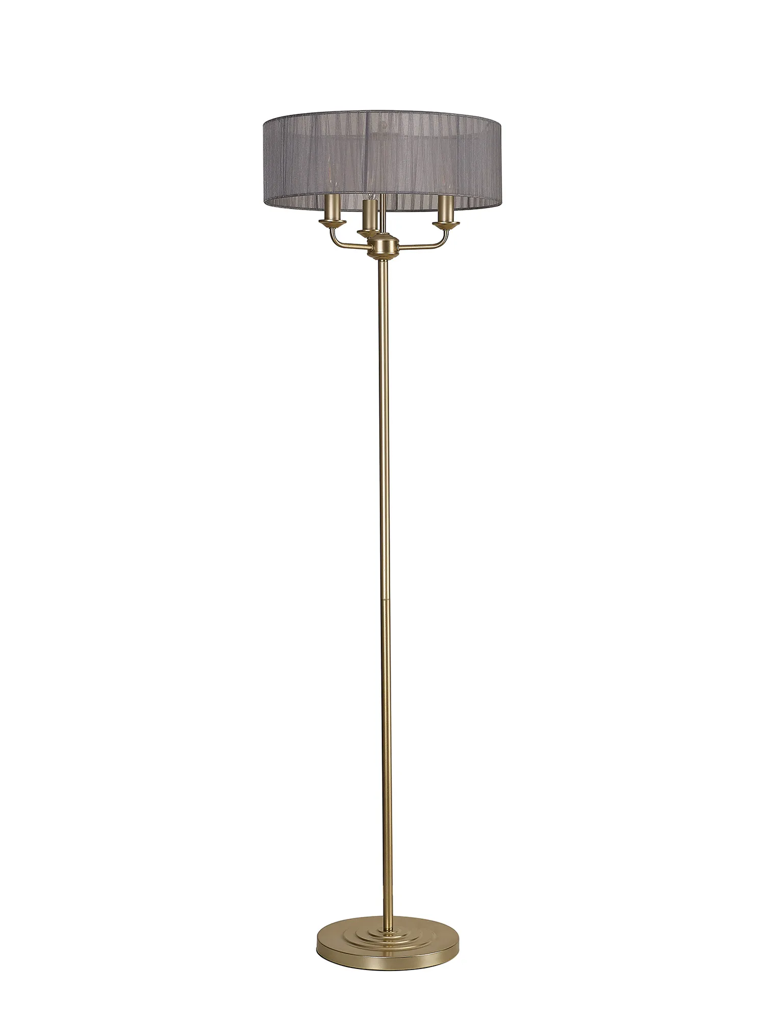 Banyan 45cm 3 Light Floor Lamp Champagne Gold, Grey DK0996  Deco Banyan CG GR